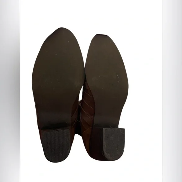 Carlos by Carlos Santana Vanna Strappy Suede Ankle Boots Booties Cutouts 9 M - Picture 5 of 6